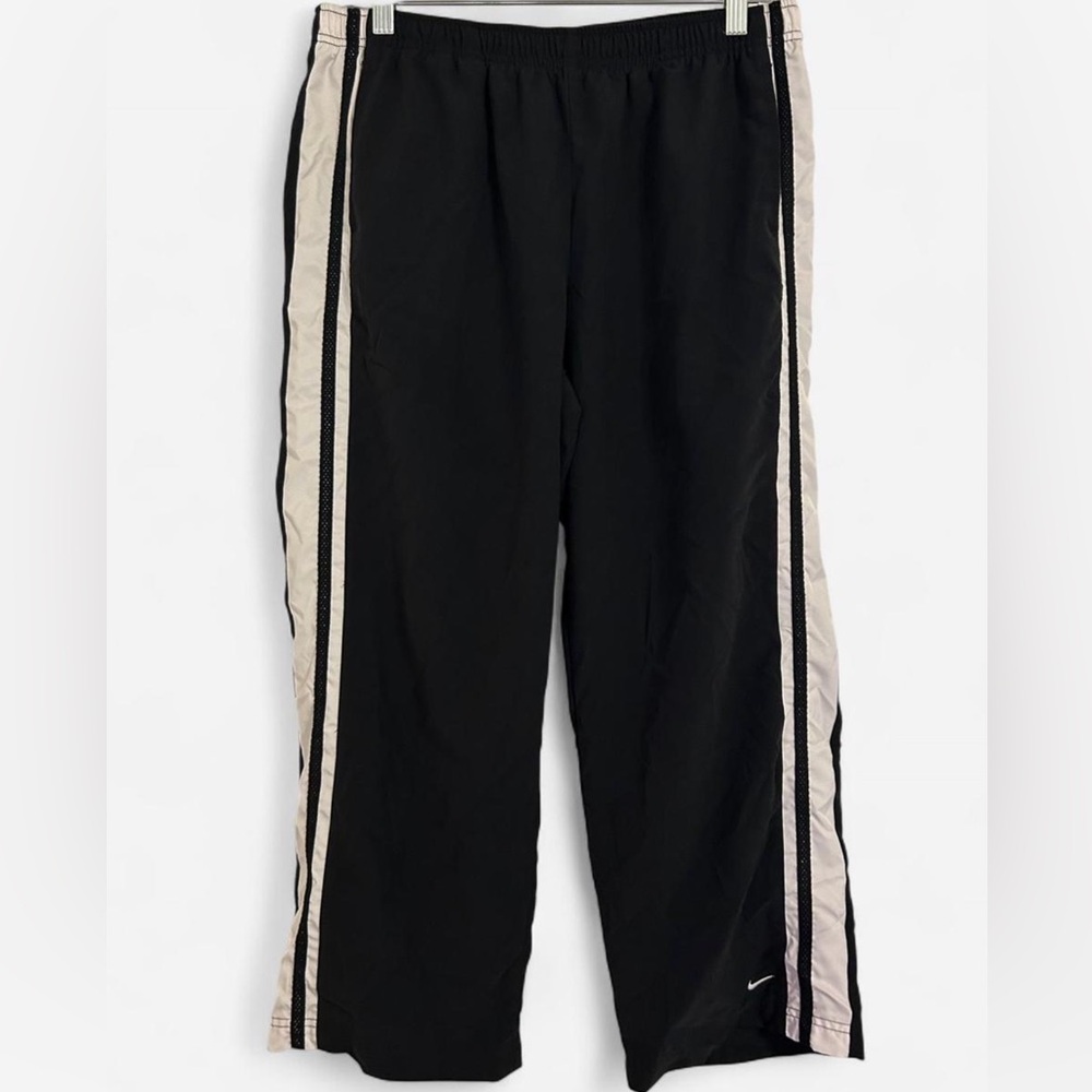 Nike Women’s Track Pants Black with White Stripes | Size Large